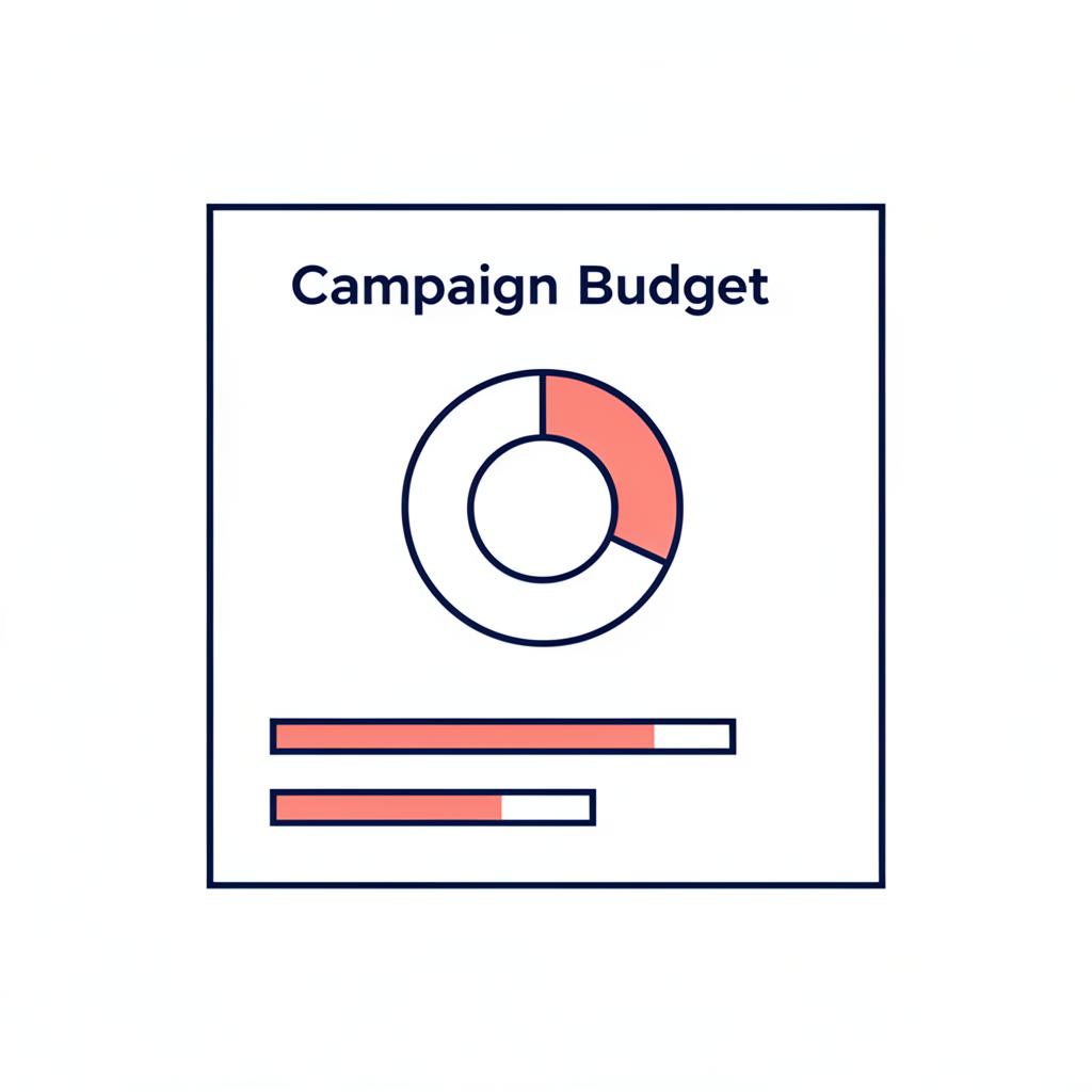 IZZE Campaign Budget tab showing total campaign budget and channel allocation